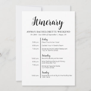 Minimalistische Bachelorette Einladung