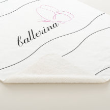 Minimalistische Ballerina und rosa Schmetterling W