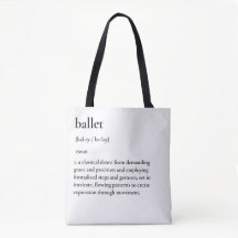 Minimalistische Ballet Definition Totbeutel