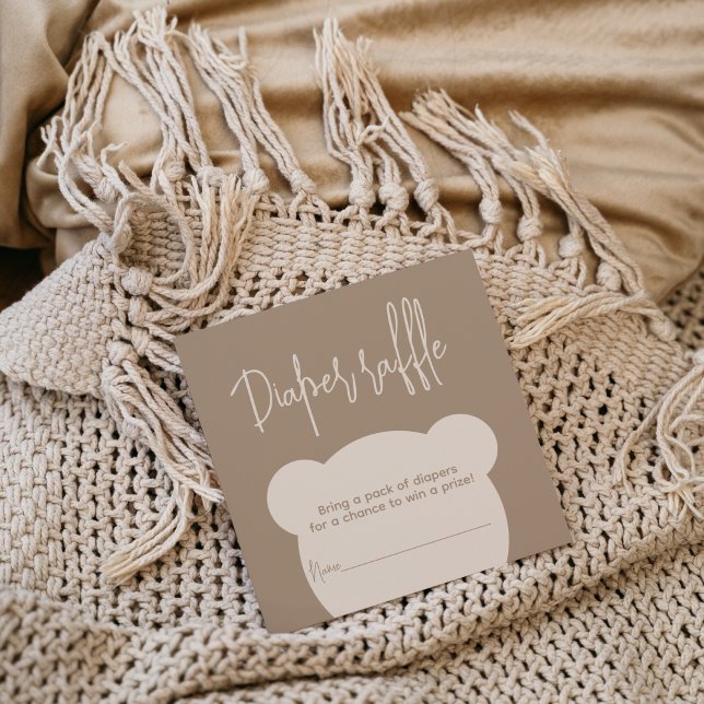 Minimalistische Bärendusche-Windelraffinerie Begleitkarte (Von Creator hochgeladen)