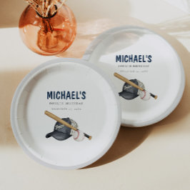 Minimalistische Baseball-Geburtstagspapier-Teller Pappteller