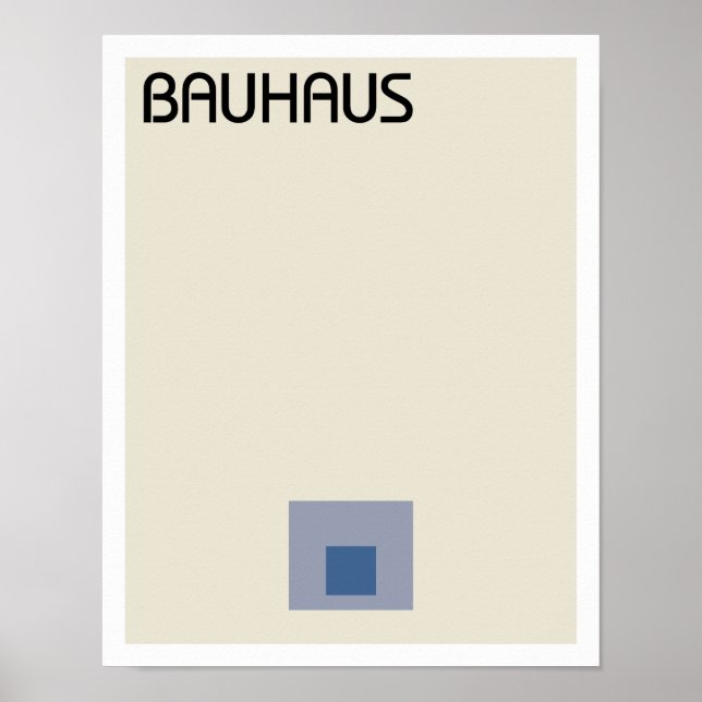 Minimalistische Bauhaus-Plätze Poster (Vorne)