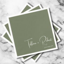 Minimalistische bearbeitbare Farbe Grüne Hochzeit