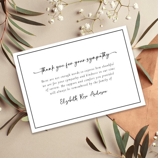 Minimalistische Beerdigung Dankeskarte (Von Creator hochgeladen)