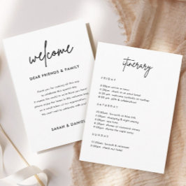Minimalistische Begrüßungsreise Einladung