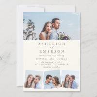 Minimalistische Beige-Fotocollage Hochzeit