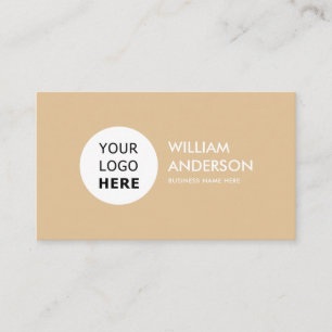 Minimalistische Beige-Logo - Moderne Visitenkarte