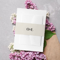Minimalistische Beige Monogram Wedding