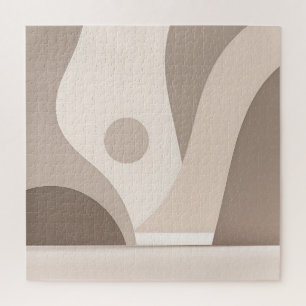 Minimalistische beige organische abstrakte Formen