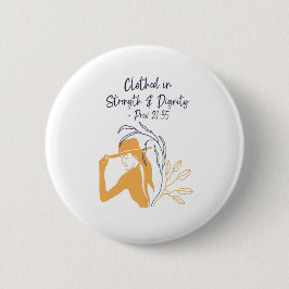 Minimalistische bekleidete Boho Frau Lineart Button