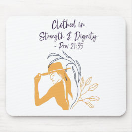 Minimalistische bekleidete Boho Frau Lineart Mousepad