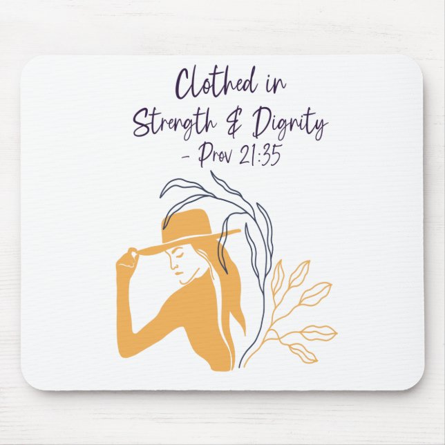 Minimalistische bekleidete Boho Frau Lineart Mousepad (Vorne)