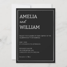 Minimalistische benutzerdefinierte Hochzeitseinlad