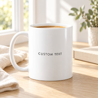 Minimalistische benutzerdefinierte Text-Kaffeetass Kaffeetasse