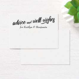 Minimalistische Beratung und gute Wünsche Hochzeit