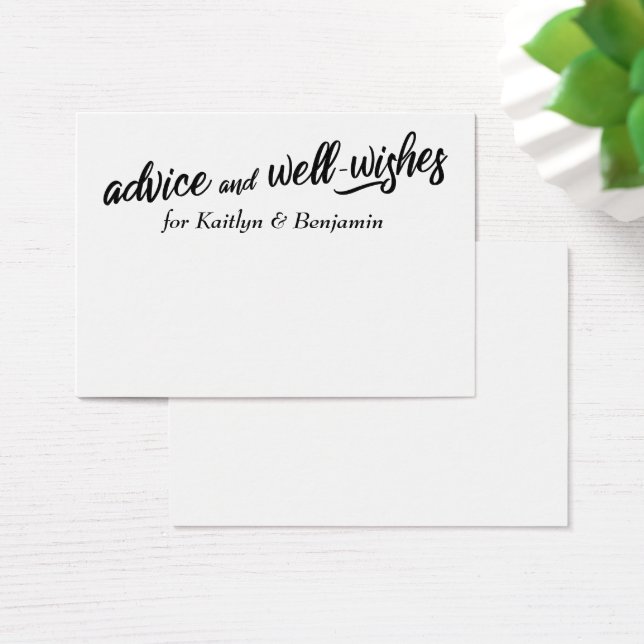 Minimalistische Beratung und gute Wünsche Hochzeit (Schreibtisch)