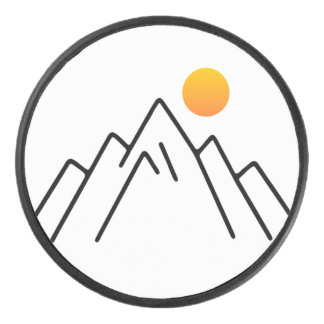 Minimalistische Berge: Ein naturlich Inspiriertes Eishockey Puck