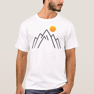 Minimalistische Berge: Ein naturlich Inspiriertes  T-Shirt