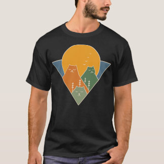 MINIMALISTISCHE BERGKATZEN T-Shirt