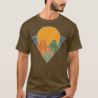 MINIMALISTISCHE BERGKATZEN T-Shirt