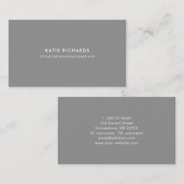 Minimalistische Beruflich-Grau-Visitenkarte Visitenkarte