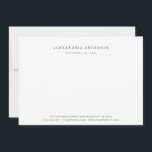 Minimalistische Berufliche Anwaltskarte Mitteilungskarte<br><div class="desc">Diese einfache und minimalistische personalisierte Schreibtischkarte enthält Ihren Namen und Ihre Informationen in schwarz auf weißem Hintergrund. Personalisieren Sie es für Ihre Bedürfnisse. Ideal für Führungskräfte,  Buchhalter,  Anwälte,  Anwälte,  Finanzanalysten,  Berater,  Grafiker,  Autoren,  Innenarchitekten und alle Geschäftsleute. In meinem Geschäft finden Sie passende Produkte.</div>