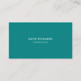Minimalistische Berufliche Aquamarine Visitenkarte