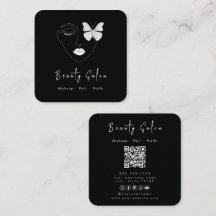 Minimalistische Berufliche Beauty Salon Visitenkar