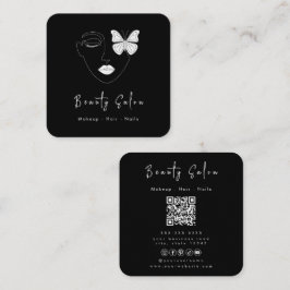 Minimalistische Berufliche Beauty Salon Visitenkar Begleitkarte
