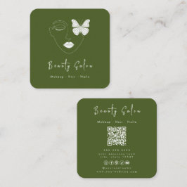 Minimalistische Berufliche Beauty Salon Visitenkar Begleitkarte