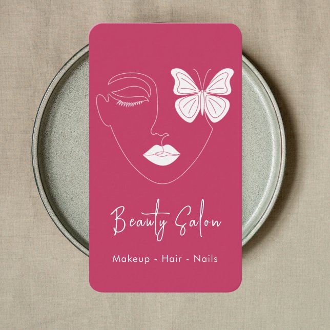 Minimalistische Berufliche Beauty Salon Visitenkar Visitenkarte (Von Creator hochgeladen)