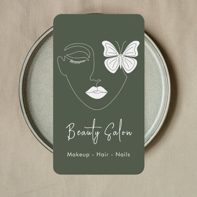 Minimalistische Berufliche Beauty Salon Visitenkar Visitenkarte (Von Creator hochgeladen)