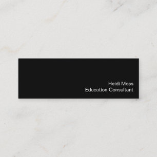 Minimalistische Berufliche Bildung Berater Mini Visitenkarte
