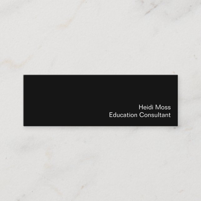 Minimalistische Berufliche Bildung Berater Mini Visitenkarte (Vorderseite)