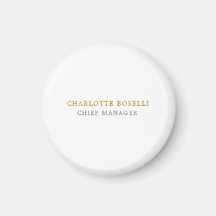 Minimalistische Berufliche Goldfarbe Magnet