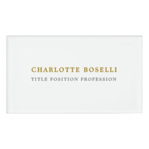 Minimalistische Berufliche Goldfarbe Namenschild