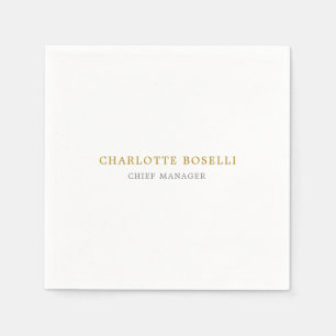 Minimalistische Berufliche Goldfarbe Serviette