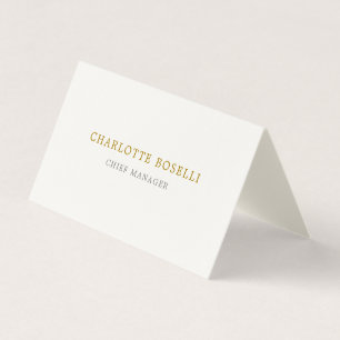 Minimalistische Berufliche Goldfarbe Visitenkarten