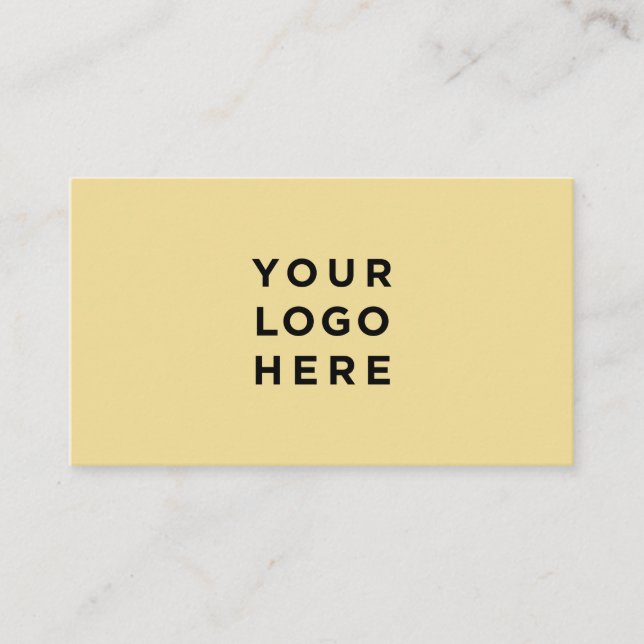 Minimalistische Berufliche Logo-Buttercreme Visitenkarte (Vorderseite)