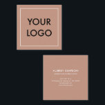 Minimalistische Berufliche Logo-Visitenkarte Quadratische Visitenkarte<br><div class="desc">Minimalistische Visitenkarte mit Ihrem Logo.</div>