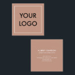 Minimalistische Berufliche Logo-Visitenkarte Quadratische Visitenkarte<br><div class="desc">Minimalistische Visitenkarte mit Ihrem Logo.</div>