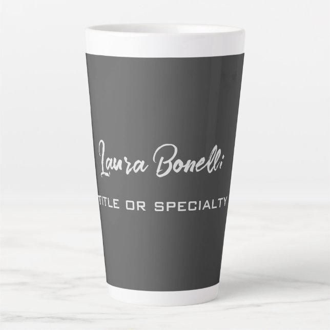 Minimalistische Berufliche moderne Handschrift Dun Milchtasse (Vorderseite)