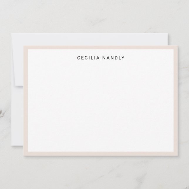 Minimalistische Berufliche Namenskarte Mitteilungskarte (Vorderseite)