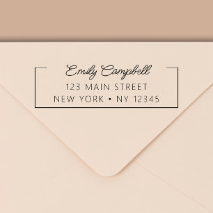 Minimalistische Berufliche Rücksendeadresse Permastempel