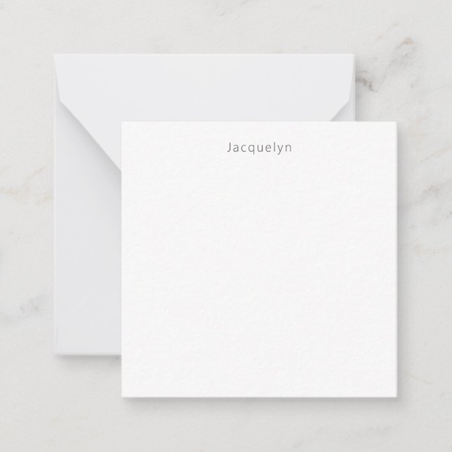 Minimalistische Berufliche Schlicht Elegante Moder Mitteilungskarte (Vorderseite)