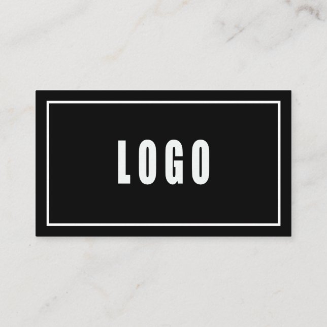 Minimalistische Berufliche Schwarz-Weiß-Corporate Visitenkarte (Rückseite)