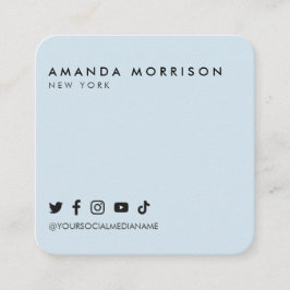 Minimalistische Berufliche Social Media Light Quadratische Visitenkarte