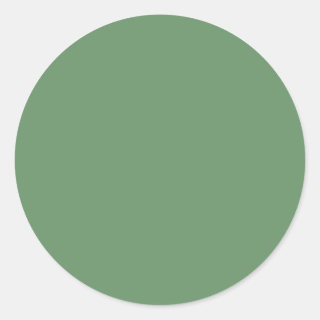 Minimalistische Berufliche Solid-Russische Grüne F Runder Aufkleber (Vorderseite)
