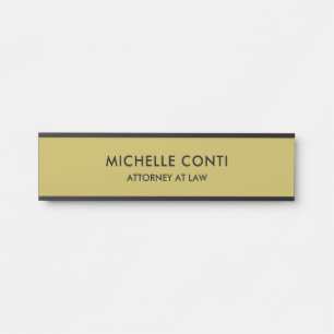 Minimalistische Berufliche Vegas-Goldfarbe Türschild