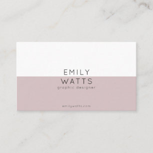Minimalistische Berufliche Weißbeige Feminine Visitenkarte